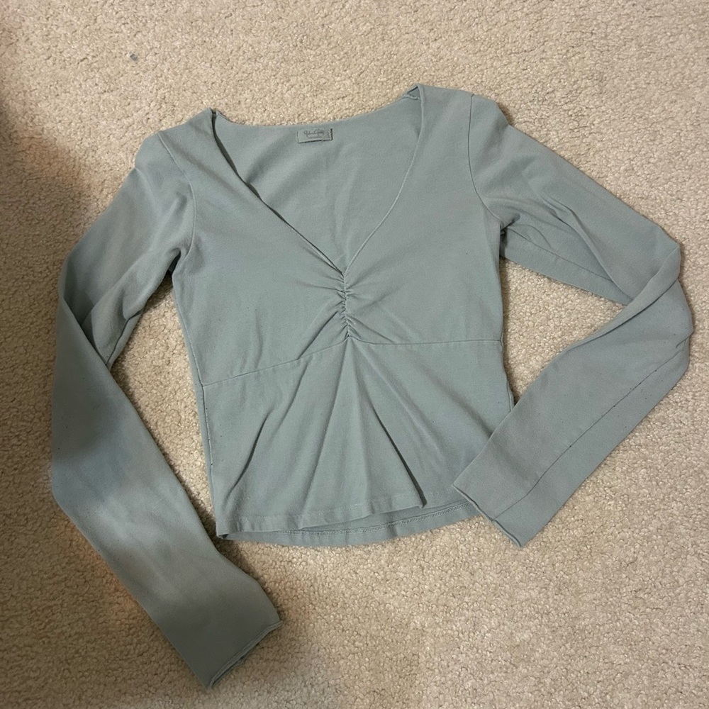 Women's Long Sleeve Light Green Top